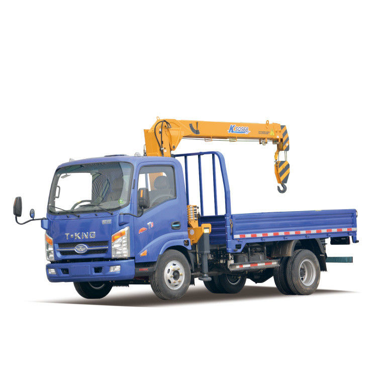 6.3 Ton Straight Boom Crane Truck 360 Degree Rotation With High Loading Capacity