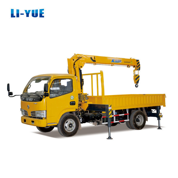 Technology 4 Ton Mobile Straight Boom Lorry Crane With Max. Lifting Height of 6.8m