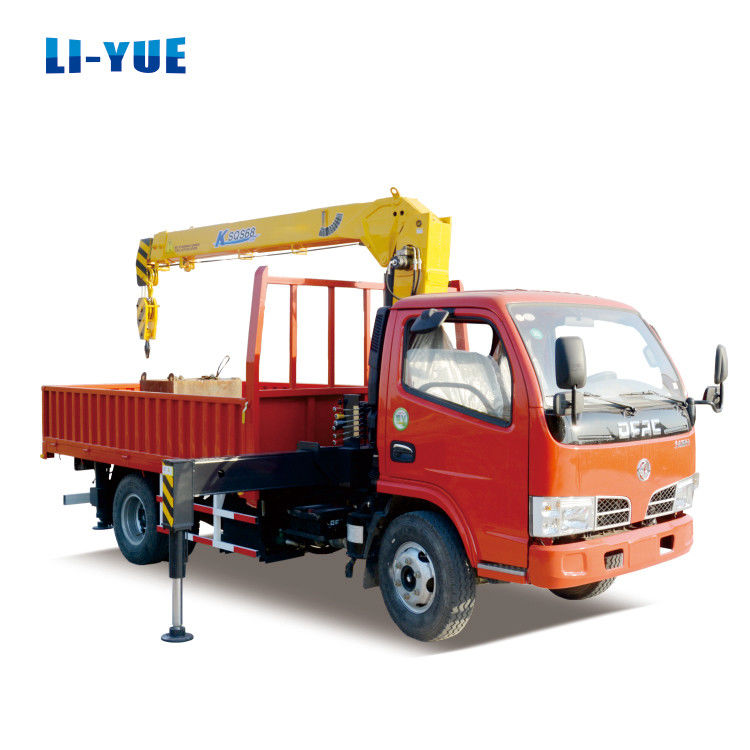 Mini Crane Mobile Telescopic Boom Straight Lifting Truck Mounted Crane 1290 kg Weight for YUNNEI Engine and Hydraulic Straight Arm