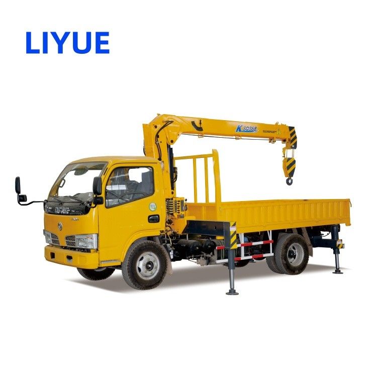 3 Ton Mini Truck Mounted Crane With 4 Section Truck Mounted Telescopic Boom Crane