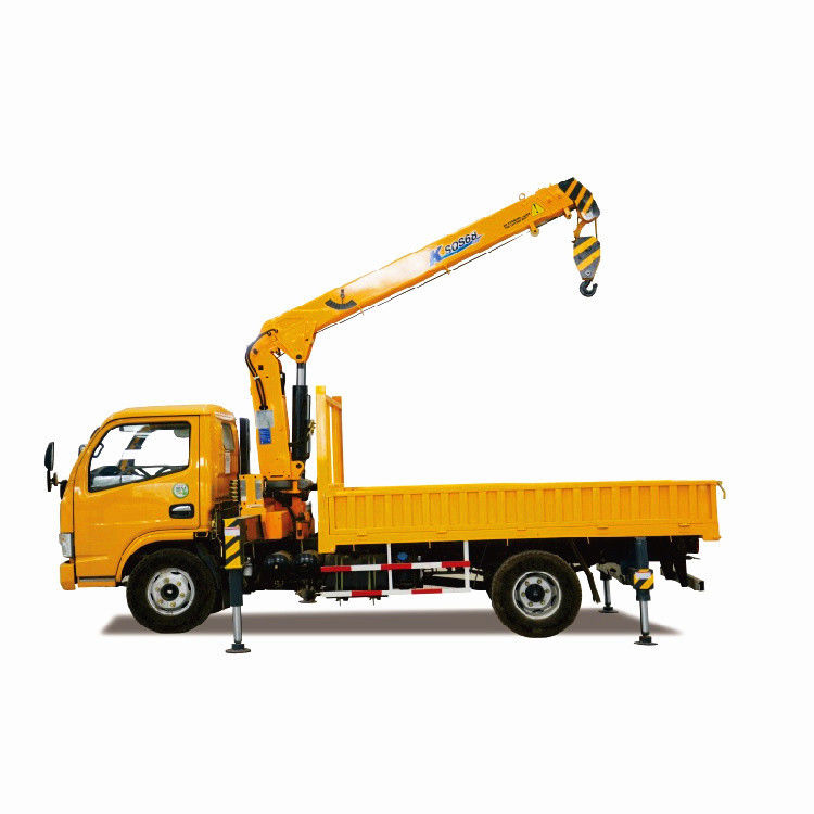 3 Ton Mini Truck Mounted Crane With 4 Section Truck Mounted Telescopic Boom Crane