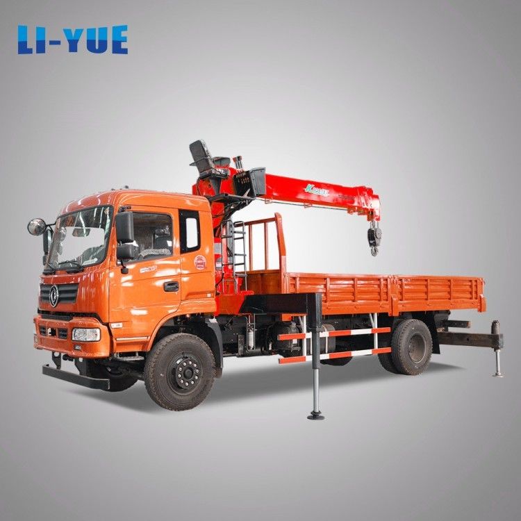 Hydraulic Crane 6.3 Ton Truck Mounted Crane Straight Telescopic Arm Boom Lorry Crane
