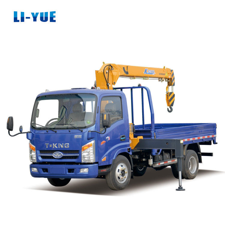 Hydraulic Crane 6.3 Ton Truck Mounted Crane Straight Arm Boom Crane With High Performance