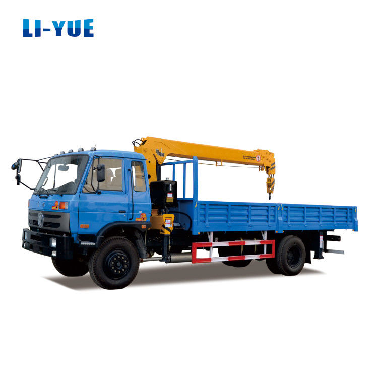 4x2 Dongfeng 6.3 Ton Truck Mounted Crane 170HP Engine Lorry Middle Truck with Left Hand Driving 